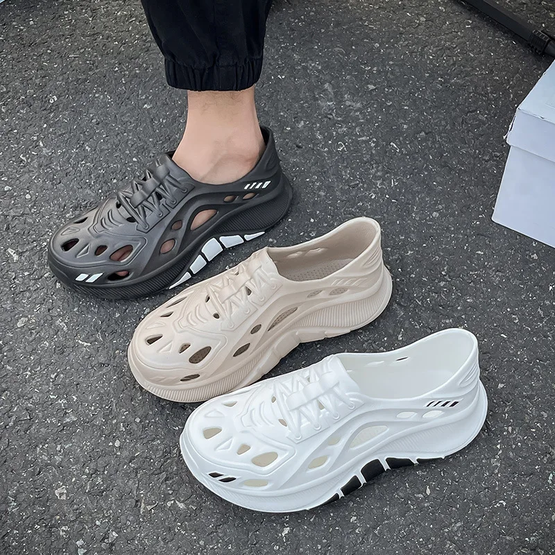 

2026 New Unisex EVA Hole Design Platform Clogs Breathable Non Slip Odor Proof Thick Sole Casual Garden Beach Sandals for Summer