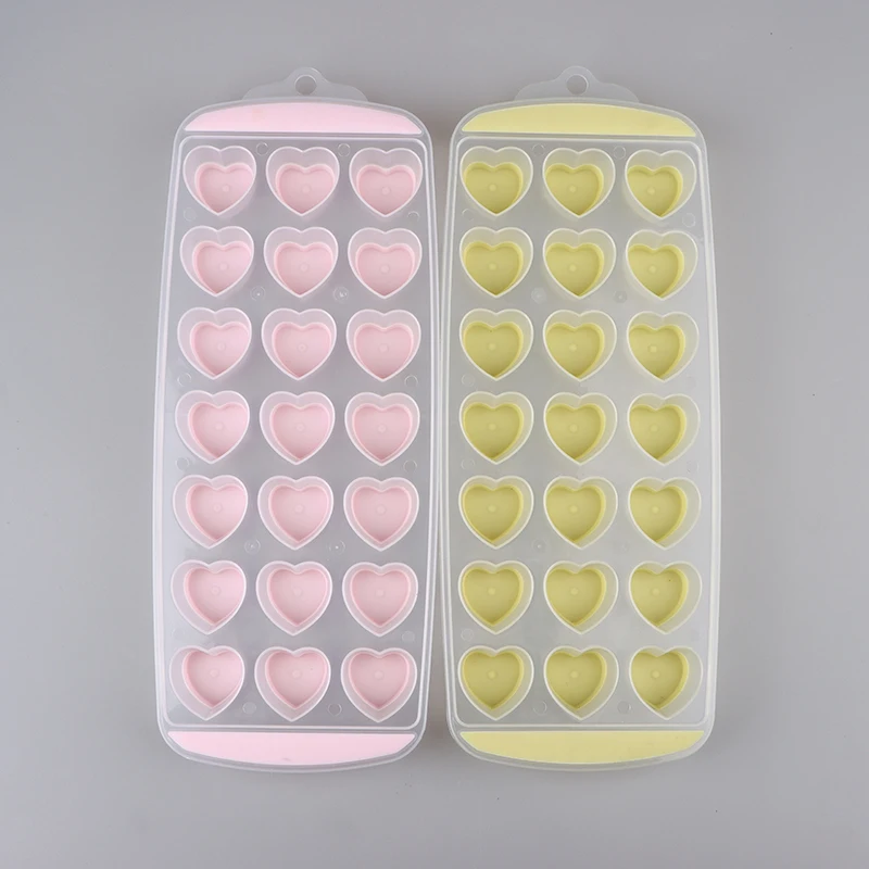 

21 Holes Love Heart Shape Silicone Ice Cube Tray DIY Chocolate Fondant Mould Ice Cube Jelly Kitchen Baking Tool