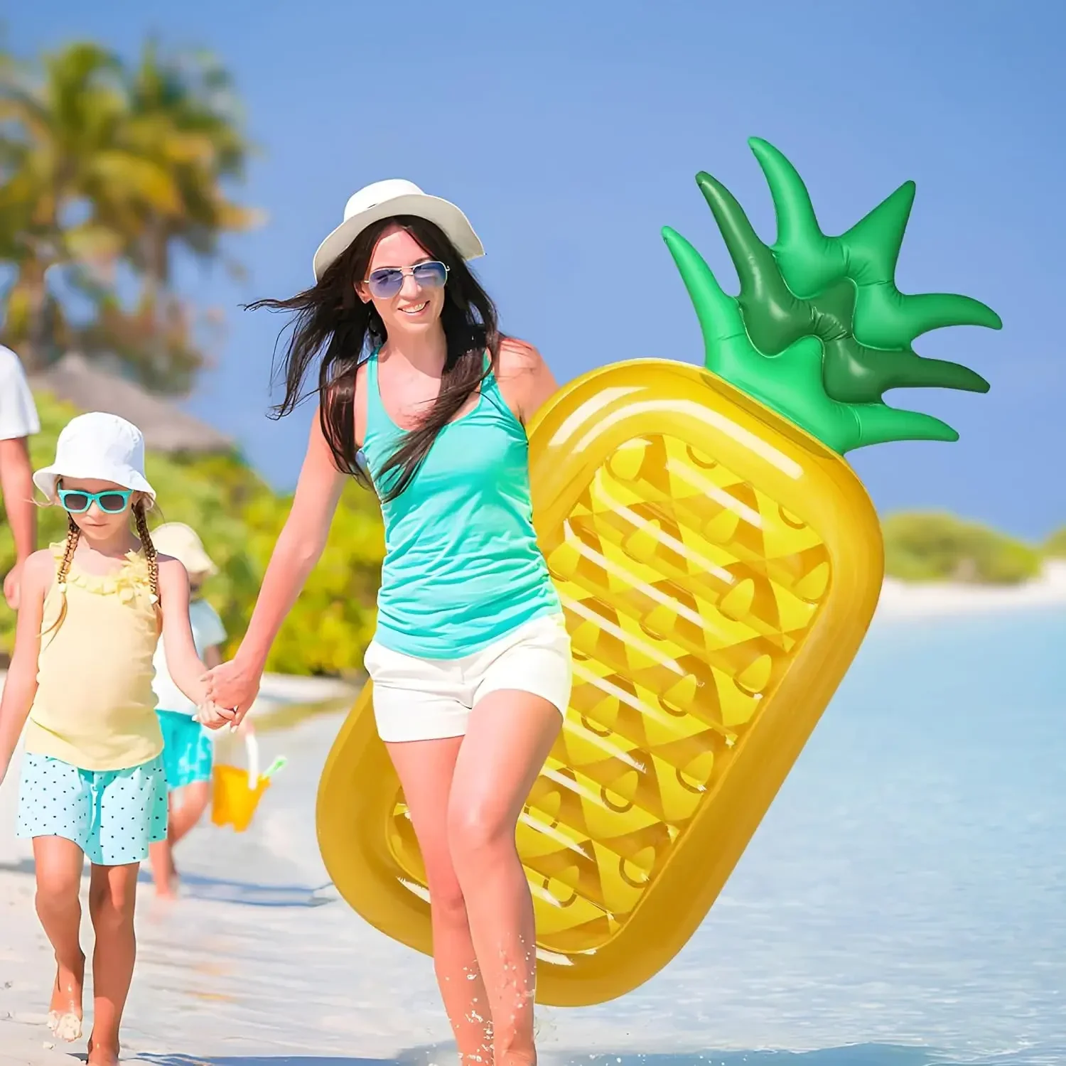 

Giant Pineapple Pool Float Large Inflatable Summer Water Toy Suitable for Adult Beach Parties and Swimming Water Toys