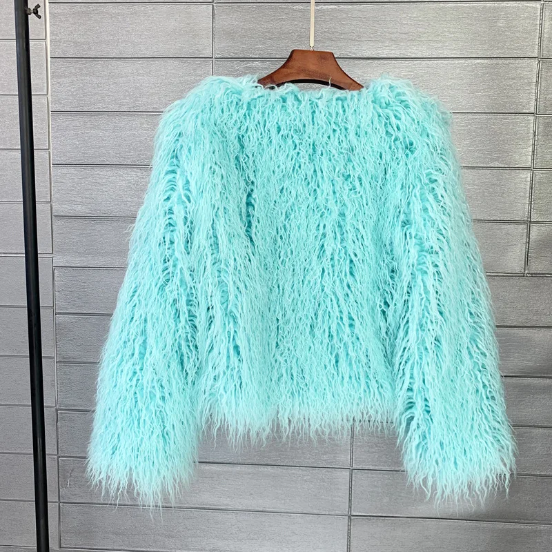 DEAT Fur Imitation Fur Coat Korean Version Pure Color Beach Wool Women's Short Coat Straight 2026 Winter Wram Jackets 11A06487