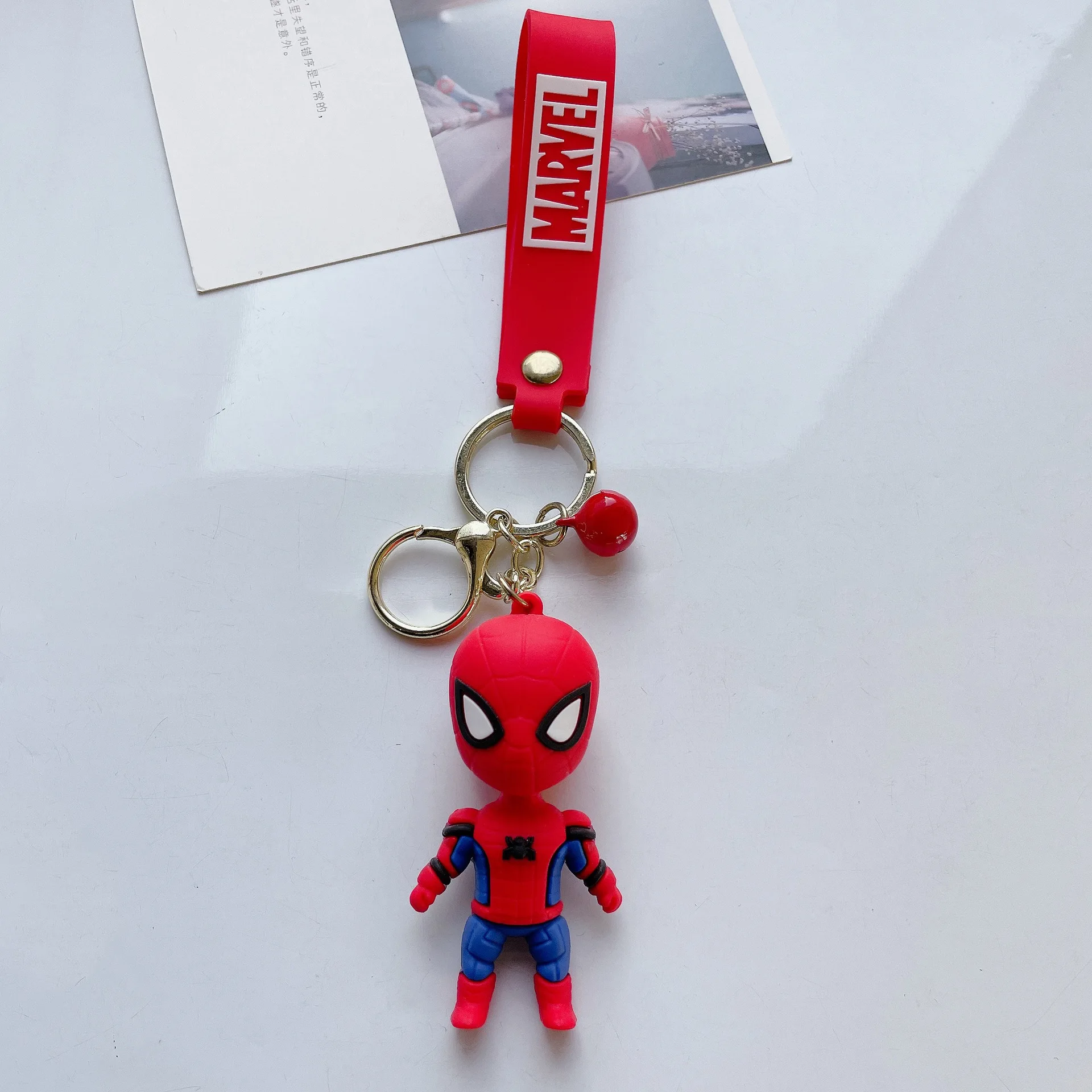 Marvel Cartoon Spiderman Iron Man Keychains Cute Thor Hulk Keyrings Keys Holder Accessories Gifts for Fans