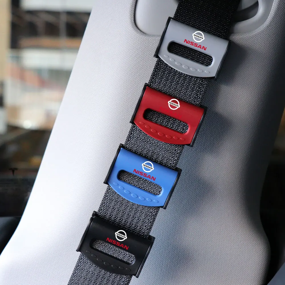 2Pcs Adjustable Car Seat Belt Shoulder Fixed Strap Clips Accessories For Nissan Nismo Tiida Teana GTR Maxima Sentra Megane Modus