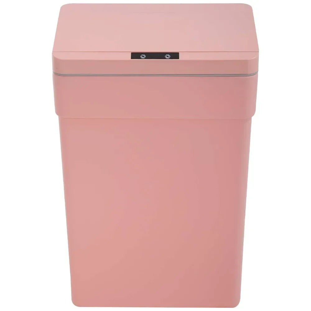 

Trash Can Plastic Kitchen Trash Can Automatic Touch Free High-Capacity Garbage Can with Lid for Bedroom