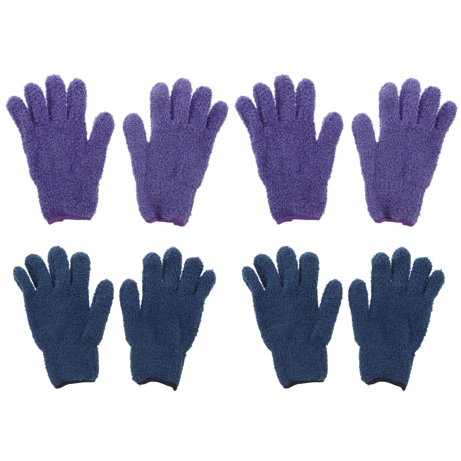 

4 Pcs Dusting Gloves Coral Fleece Material Microfiber Cleaning Blinds Car Truck Soft Fiber Safe Surface