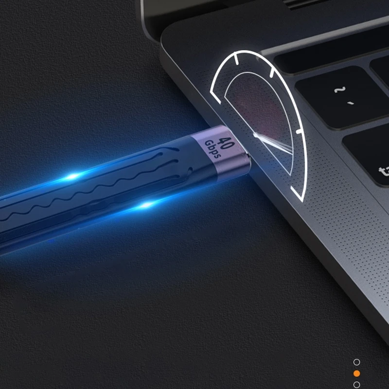 40Gbps Cáp Nối Dài PD 100W Sạc Nhanh Loại C Sang Loại C Cáp USB C Cáp Dữ Liệu dành Cho Laptop Trang Sức Giọt