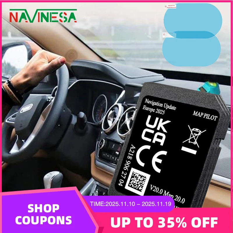 

32GB Full 2025 Version for Mercedes CLA from 2014 Car Navigation Europe SD Card V20 A218 Sat Card Maps UK EU