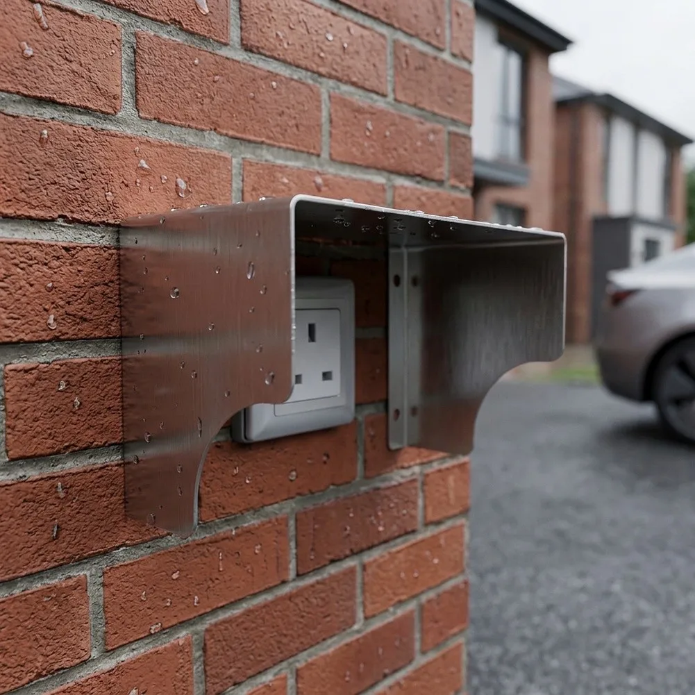 201 Stainless Steel Enclosure for 86 Socket For access Control Box Rainproof Sunproof Anti-Collision Outdoor Use