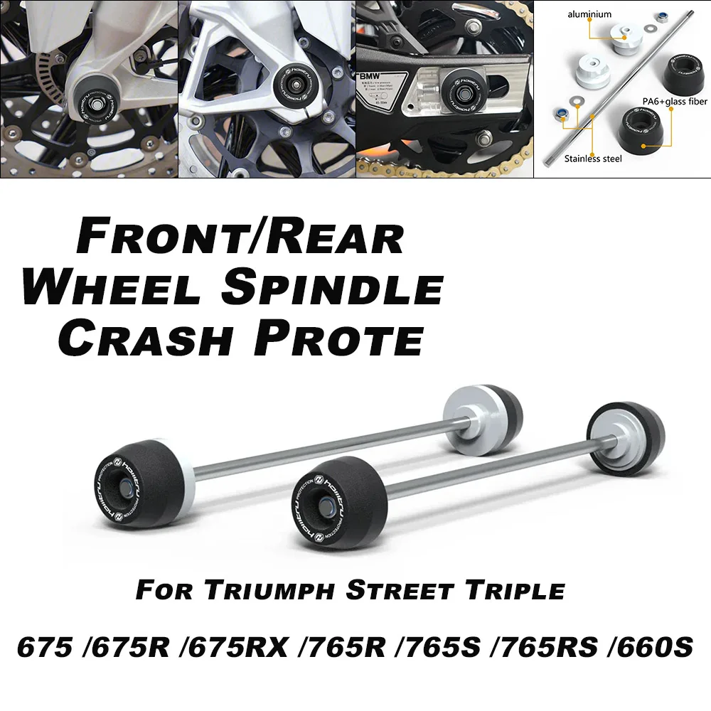 

Для Triumph Street Triple 675 R RX/765 R S RS/Street Triple 660S/комплект защиты оси шпинделя переднего и заднего колеса