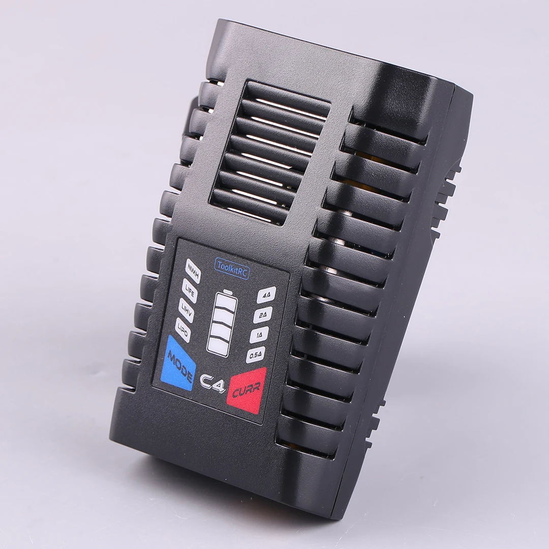 ToolkitRC C4 Charger 50W 5A AC XT60 Plug Charger for RC FPV Racing Freestyle Drone LIPO LIHV LIFE 2~4S NIMH NICD 5~8S Batteries