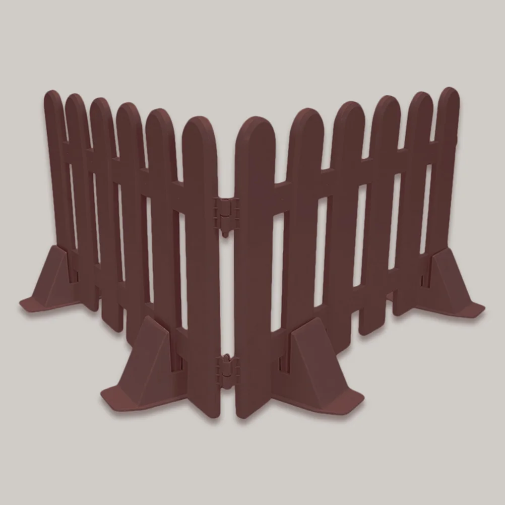 

4 Pcs Fence Base Brown Garden Bases Stand Supplies Ground Post Stabilizer Plastic Matching Styles Fence Parts