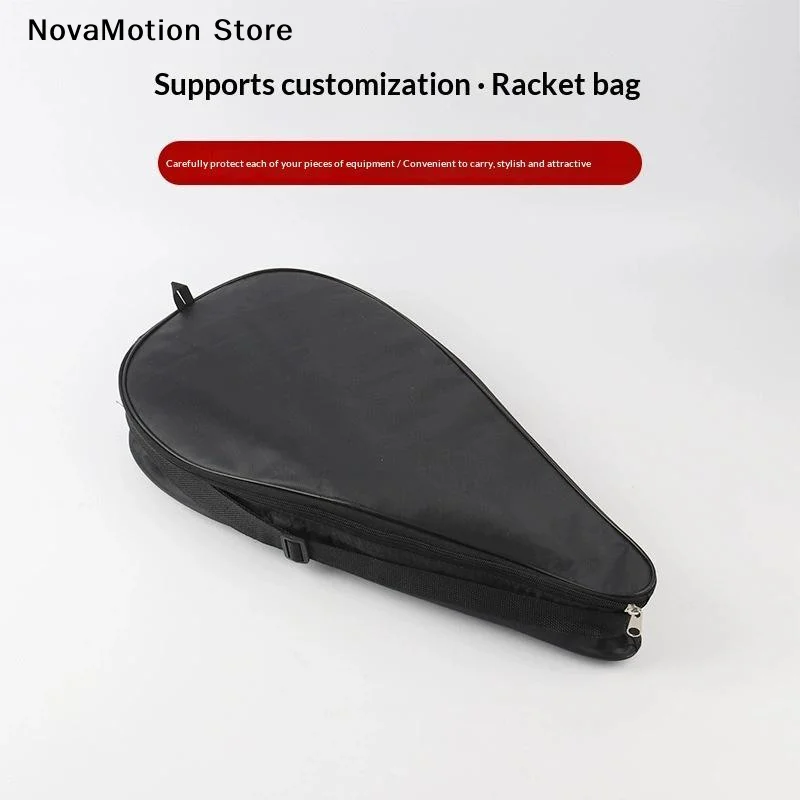 [NM]Oxford Black Padel Paddle Bag Cover For Various Tennis Racket Soft Face Carbon Fiber EVA Racquet Unisex Tennis Shoulder Bag