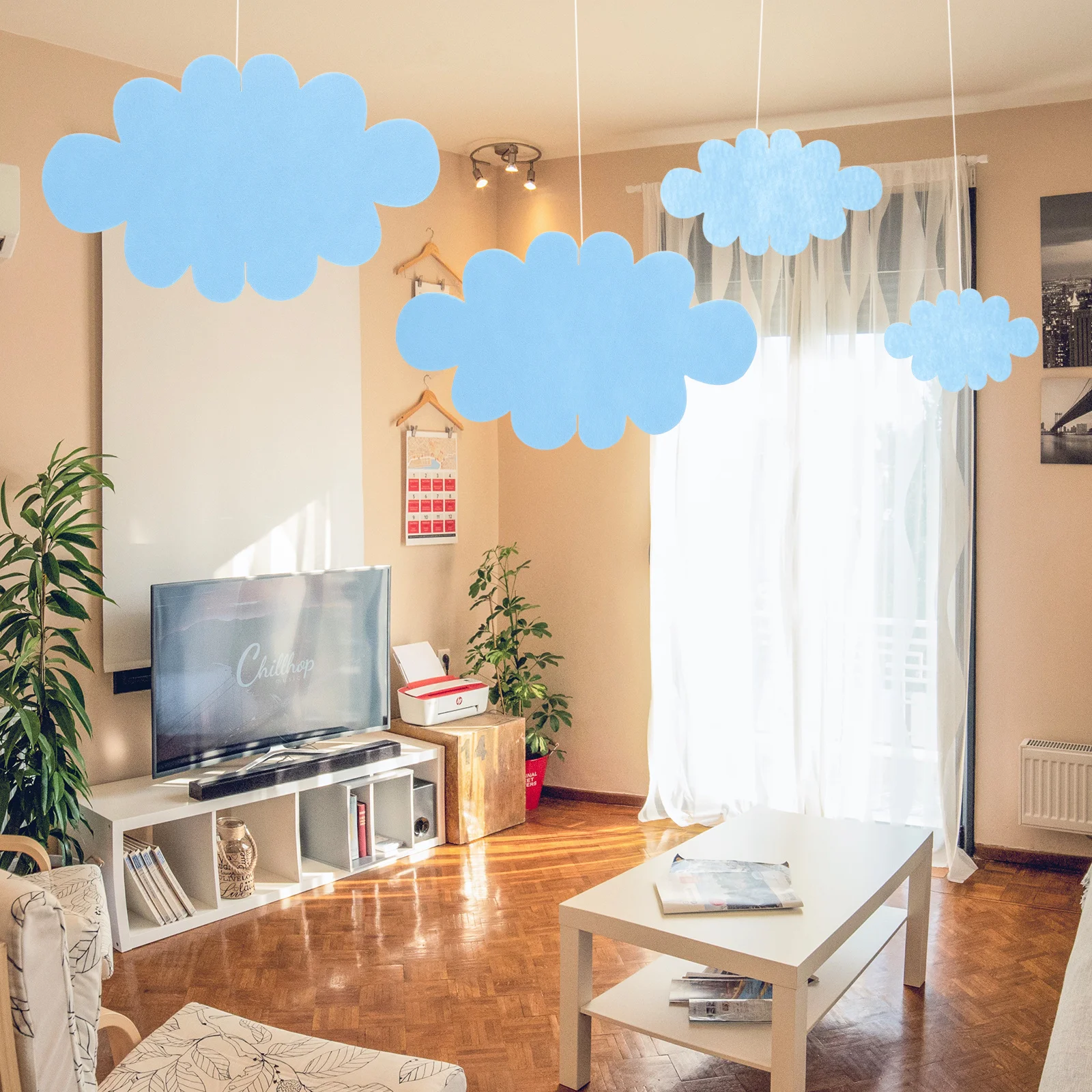 1 مجموعة ثلاثية الأبعاد ورأى الغيوم ديكور معلق للمنزل حفلة المشهد تخطيط Diy بها بنفسك قلادة سقف الغيوم الحرفية الدعائم الزخرفية