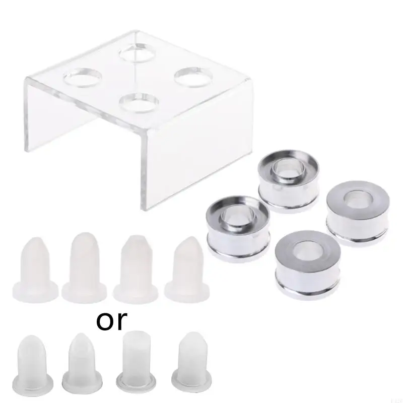 

F42F 9 PCS Silicone Lipstick Mold with Metal Ring and Stand Set Simple DIY Making Cosmetic Mold Crafts Tool Easy to Use