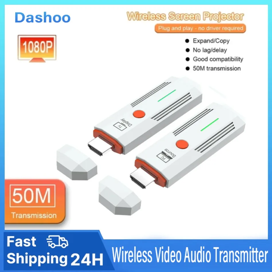 HDMI-Compatible 1080P 50M Wireless Video Transmitter and Receiver kit TV Stick Dongle Adapter For TV Box Monitor Projector PC