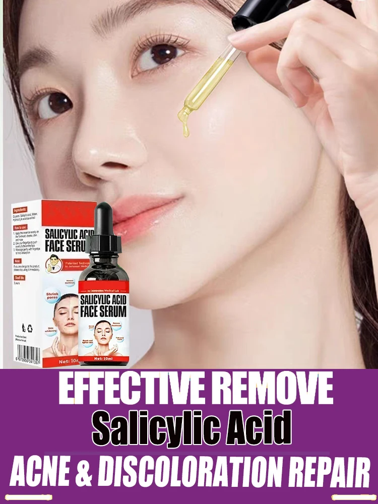 

Salicylic Acid Solution Essence 10mL Shrink pores and Acne Spot Removing Shrink Pores Oil-Control Brighten Face Skin Makeup