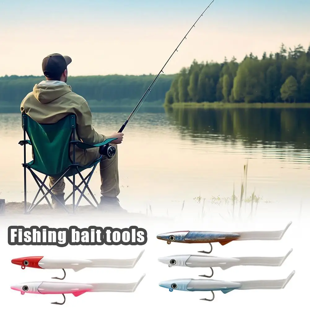 

2 шт./кор., 26 г, 12 см, мягкая приманка со свинцовой головкой, приманка для угря, рыболовная приманка с крючком VMC, искусственная приманка для окуня, тунца, аксессуары для рыбалки