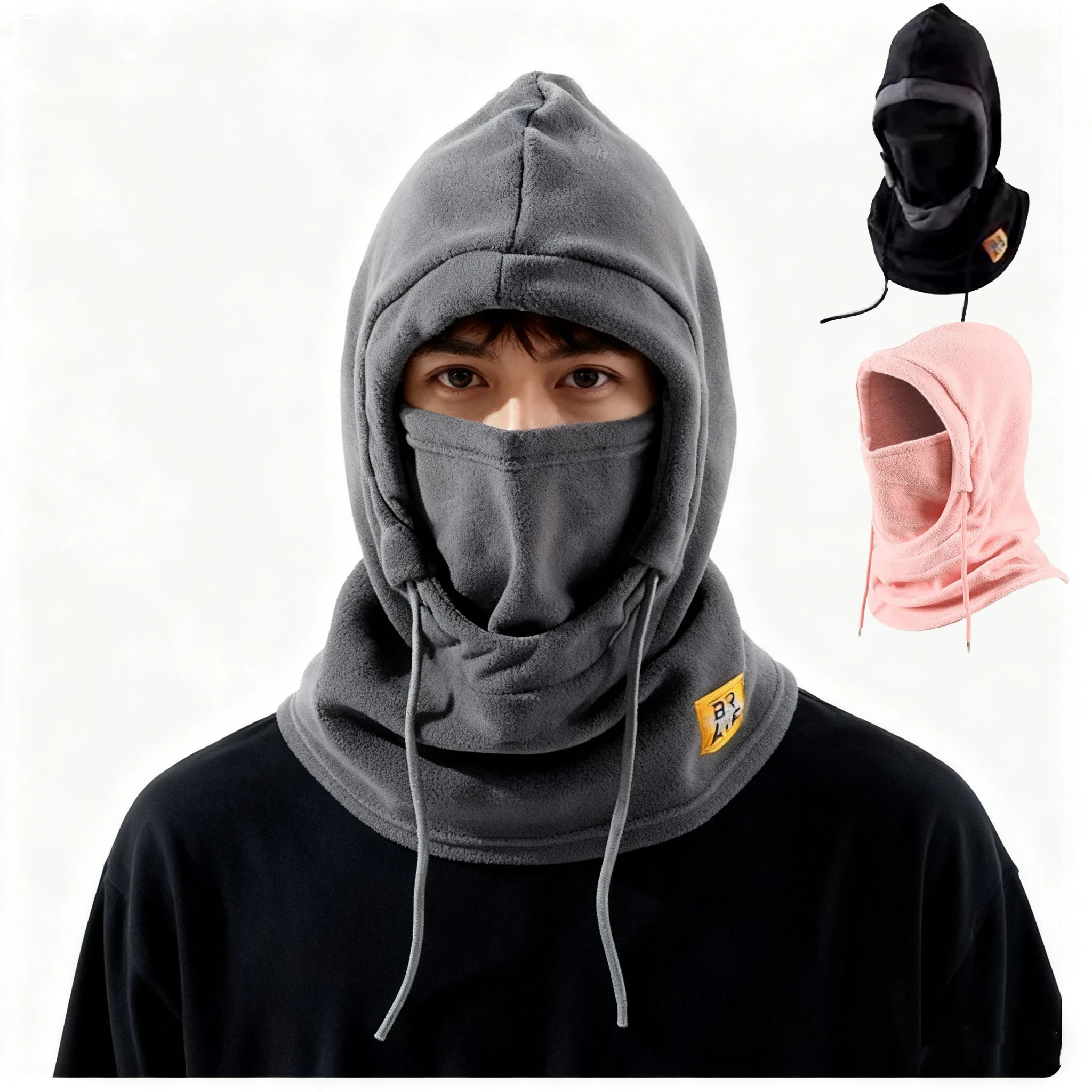 Motorcycle Winter Thermal Neck Warmer Outdoor Fleece Balaclava Scarf Skiing Face Mask Snood Hood Hat Windproof Keep Warm MTB Cap