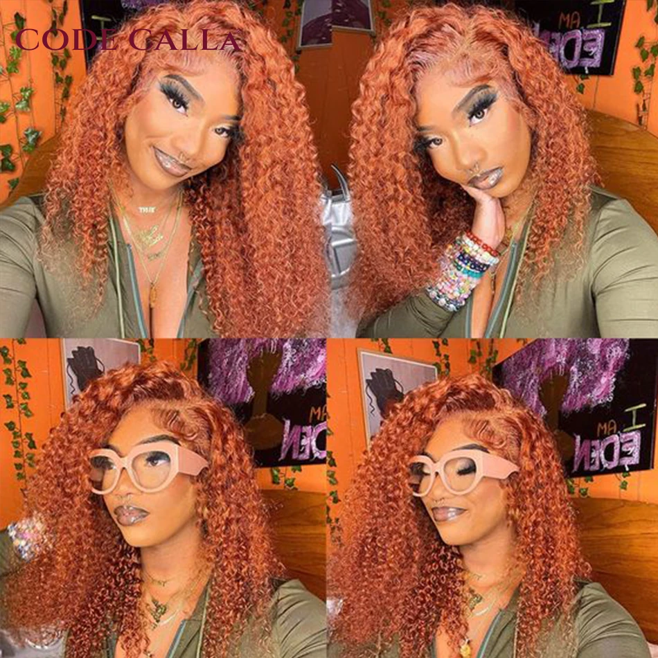 VideoOrange-Perruque Bob Lace Front Wig sans colle naturelle, cheveux courts bouclés, 13x4