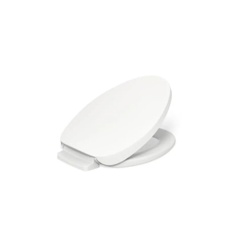 

Heated elongated toilet seat for home use, polypropylene material, white color, soft-close quiet-slow closing with night light