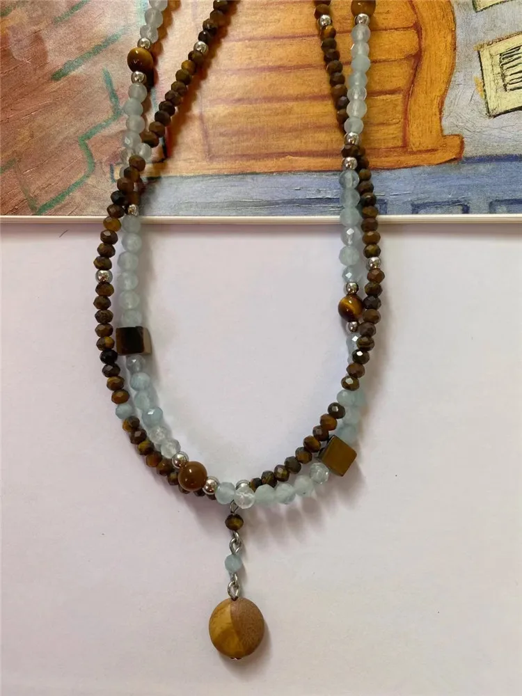 עיצוב מקורי מקורי של נמר אבן העין של נמר אבן מעוף נשים שרשראות שרשרת קסם משובח בעבודת יד