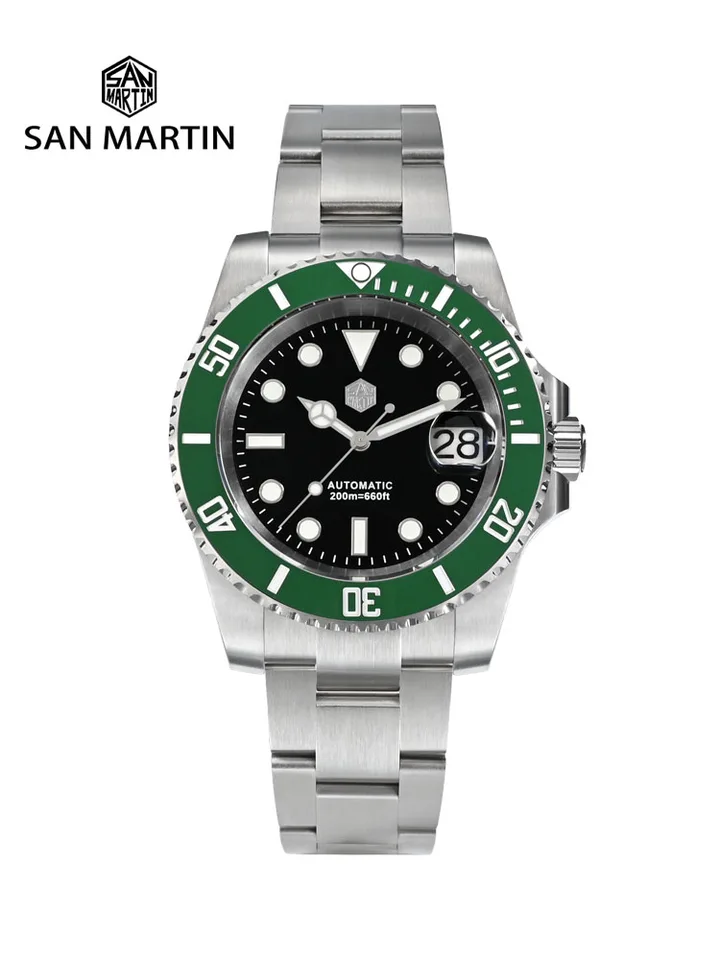 サンマーティン 40mm ダイバーズウォッチ 自動巻き 200m防水