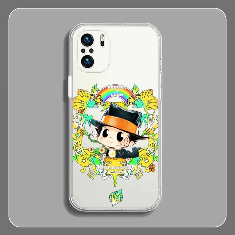 H-HITMAN R-REBORN Anime Phone Case For Xiaomi 11 Redmi Note 11 5G 8T 9A 9 10T Note8Pro Note9 12SUltra Transparent Case