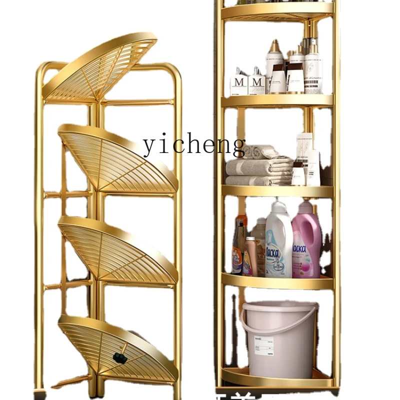 Zc Bathroom Floor Multi-Layer Triangle Storage Rack Bathroom Corner Washstand Floor