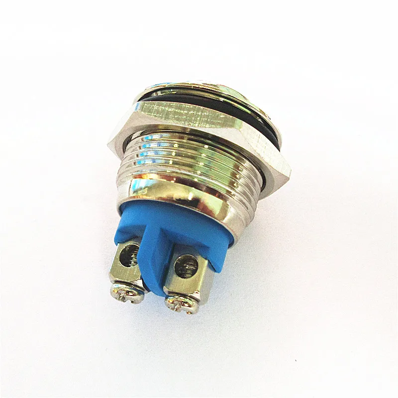 Botón de metal, interruptor de reinicio automático/autobloqueo adecuado para bocinas de automóviles, timbres, etc. 7/8/10/12/16/19MM