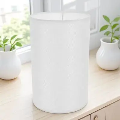 

Fabric Lampshade Round White Linen E27 Table Lamp Cover Bedroom Bedside Wall Light Shell Protector Home Decoration