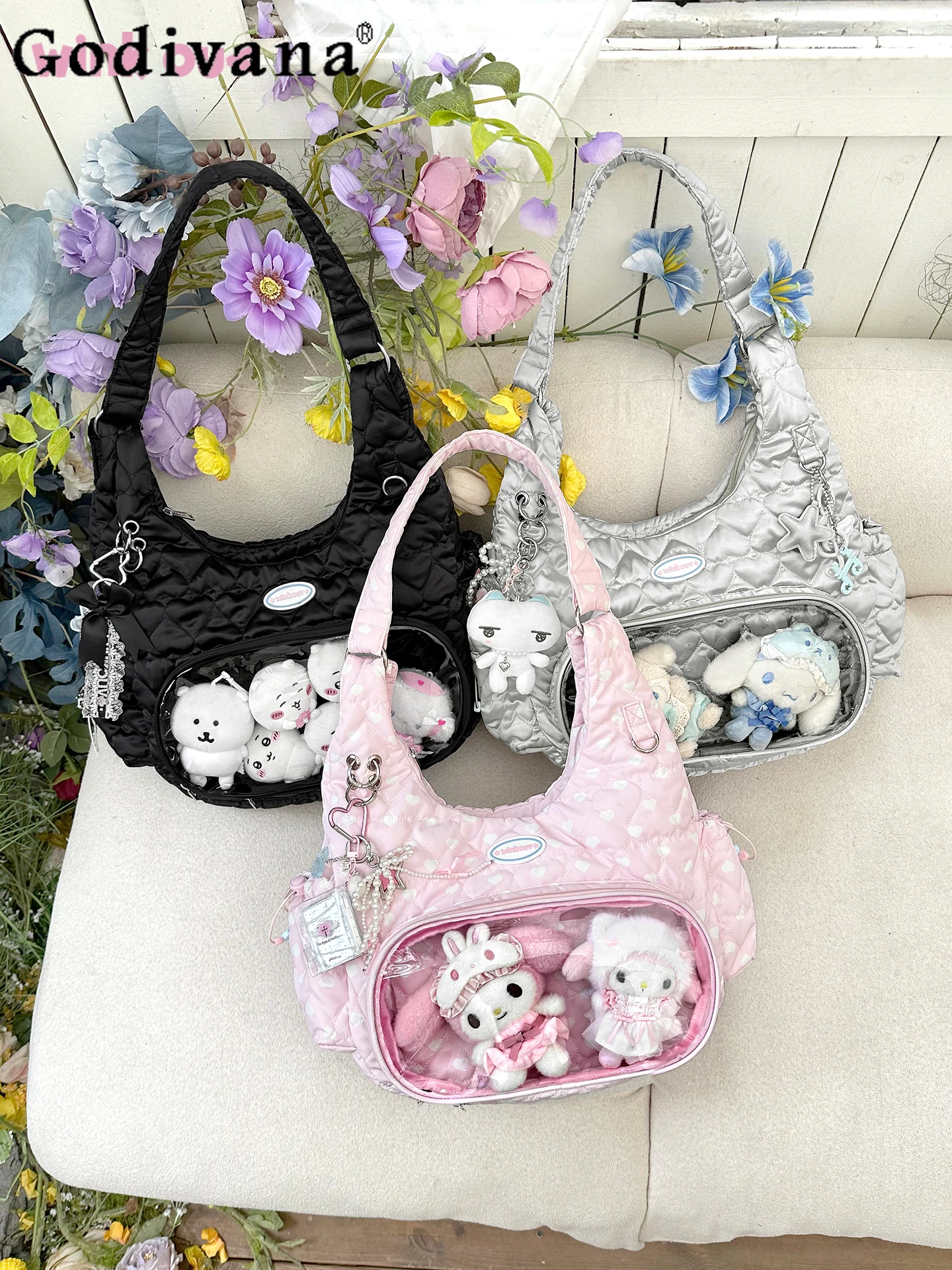 

2D Academy Style Японская оригинальная сумка для боли в стиле Лолиты 15 см, милая сумка для куклы, большая вместительная сумка через плечо для ежедневных поездок для женщин