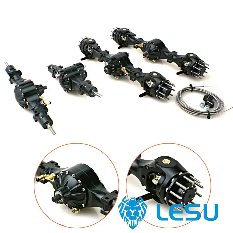 

LESU Front Diff Lock Rear Axle 8*8 RC 1/14 Tractor Truck Tamiyay Model Outdoor Toys TH02062