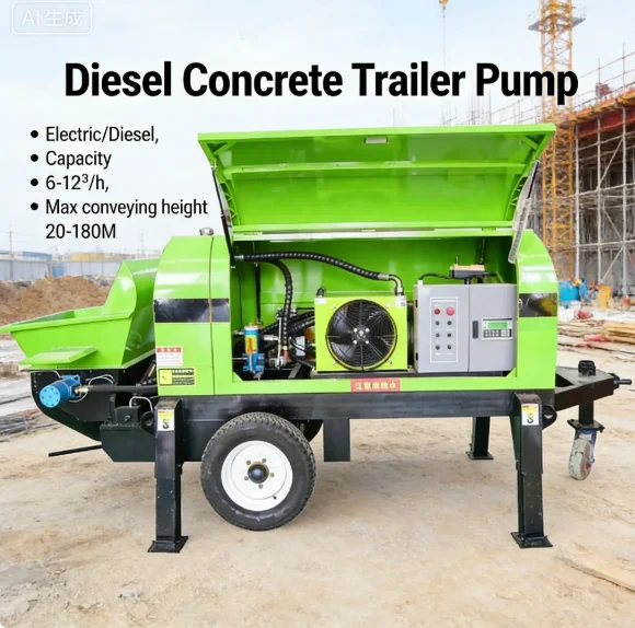 

YG Customized Factory Price New Mobile Concrete Pump Truck 60m3 Capacity Diesel Mini Concrete Pump For Construction Industries