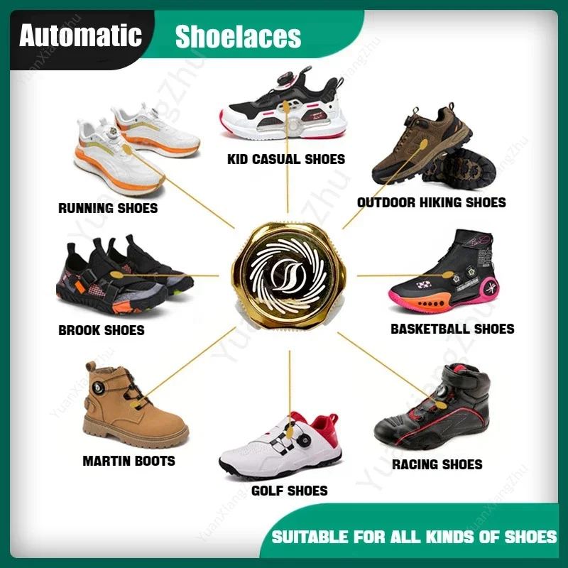 No Tie Shoe Laces Round Swivel Buckle Steel Wire Shoelaces for Sneakers Comfortable Easy on And Off Lazy Shoes Lace 1 Pair