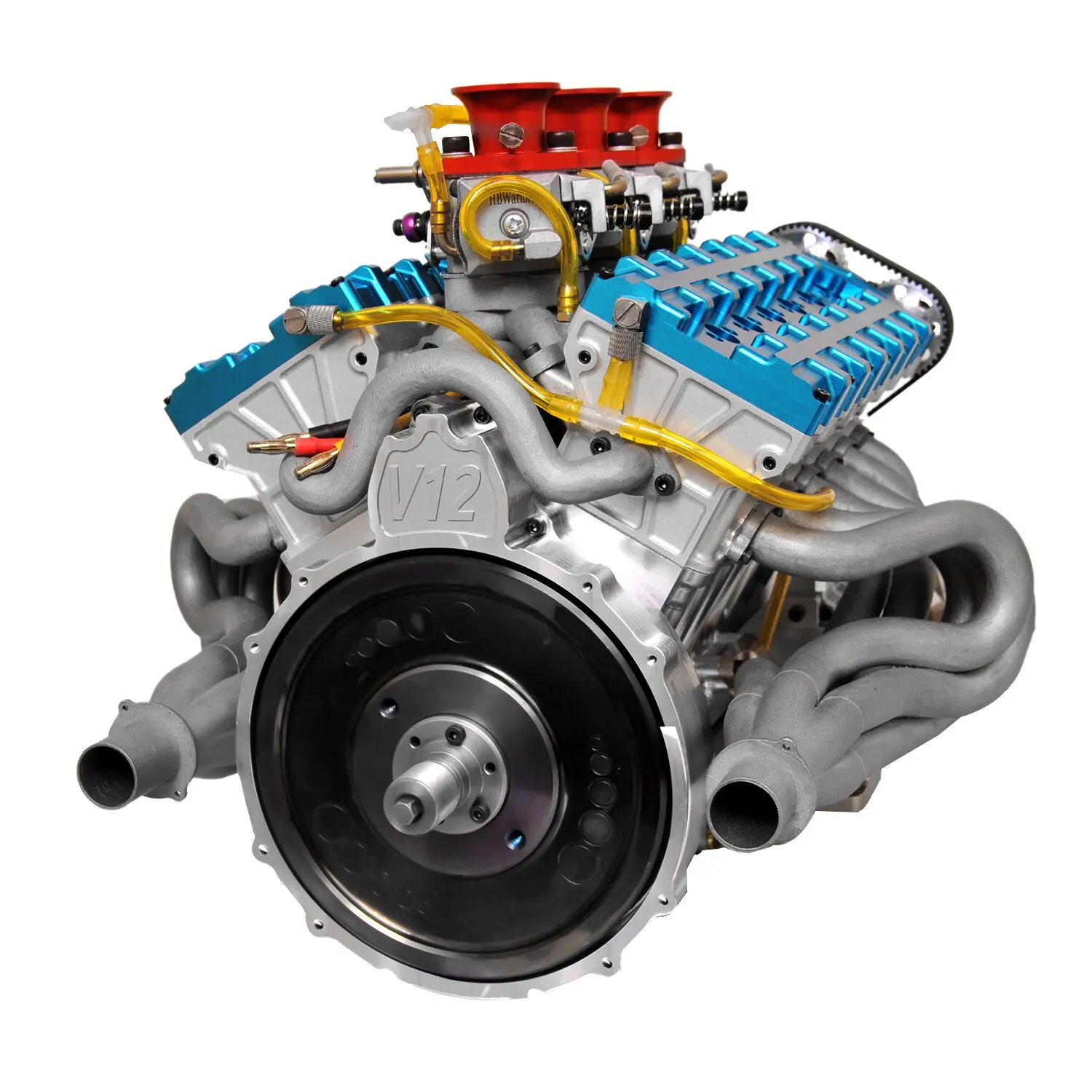 180CC V12 metal four-stroke electric start water-cooled gas version engine 14,000 rpm simulated V12 engine model