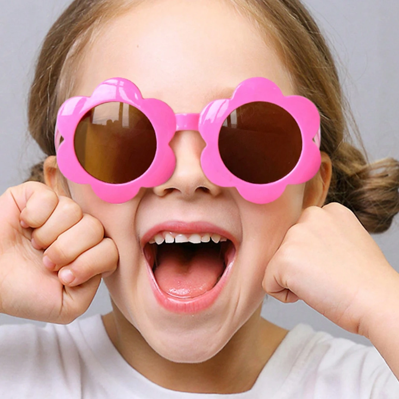 2 pçs bonito moda girassol crianças moda óculos de proteção