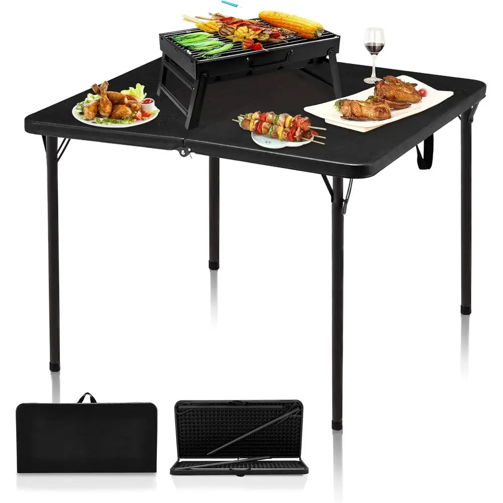 

Portable Folding Square Table for Camping, Picnics, and Outdoor Parties - Black
