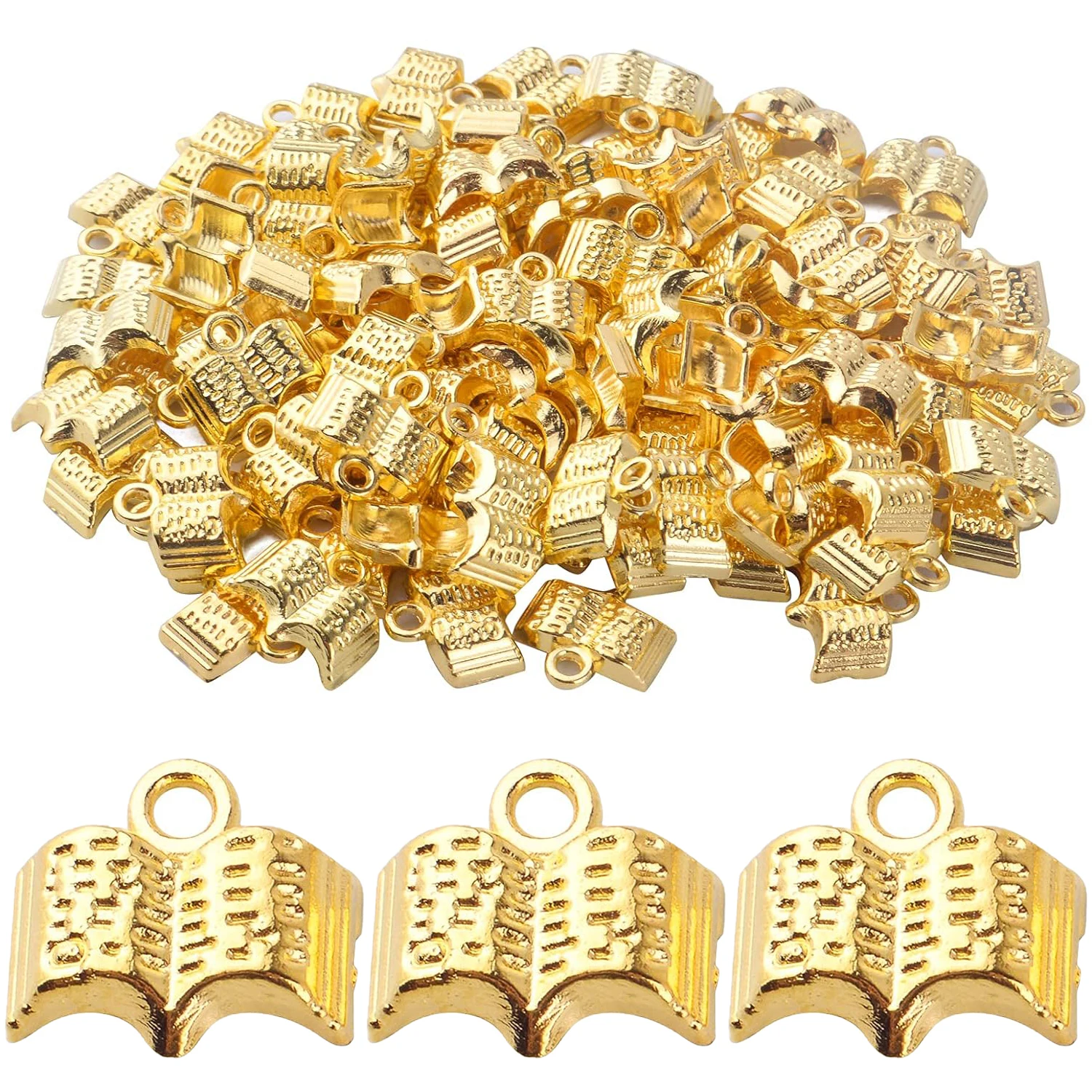 

100 шт. подвесок в виде открытых книг, подвесок в виде библейских книг, подвесок-книжек, материалы для рукоделия, аксессуары для изготовления ювелирных изделий, ожерелий и браслетов своими руками