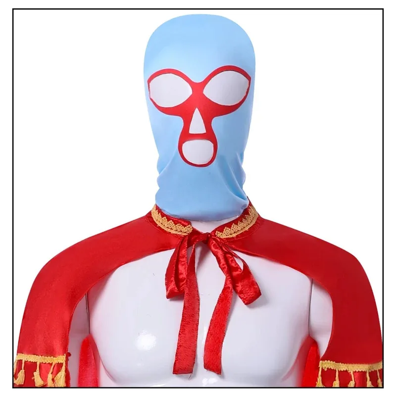 زي CyWrestler Nacho للأطفال والكبار 2006 لفيلم Nacho Libre التأثيري قناع المصارعة عباءة فانتازيا أزياء حفلات الهالوين #3