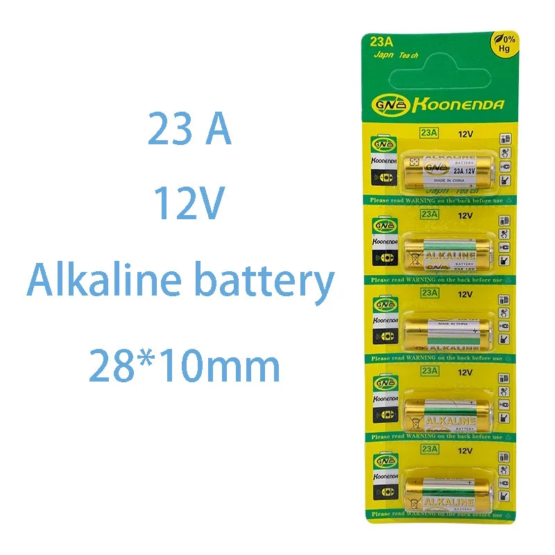 5Pcs Small Battery 23A 12V 21/23 A23 E23A MN21 MS21 V23GA L1028 Alkaline Dry Battery