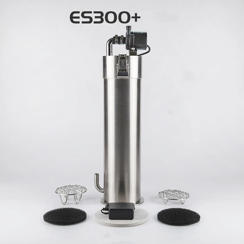 304 Stainless Steel Filter Barrel with Water Pump for Plant Aquarium Fish Tank