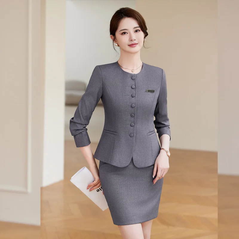 High-End Business Suit Women's Spring and Autumn New Elegant Sales Department Jewelry Store Hotel Reception Work Clothes