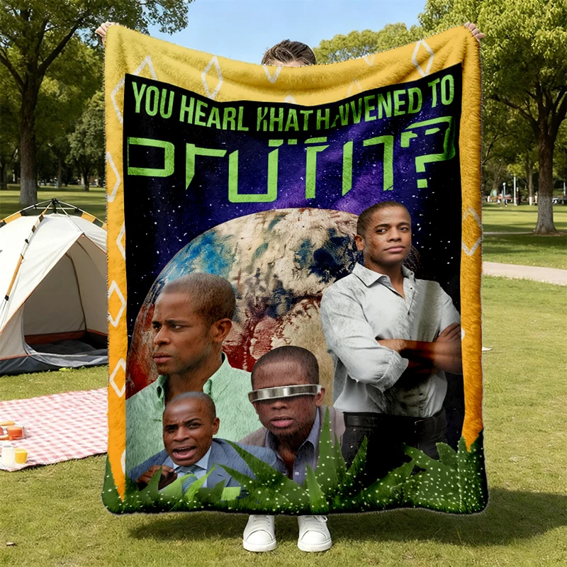 Psych Pluto Pick Up Line Flannel Blanket, Vintage 90s Throw, Retro TV Fan Gift