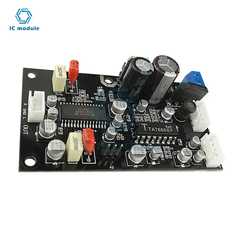 TA7668 Stereo Tape Recorder Magnetic Head Preamplifier Board With CXA1332 Dolby Noise Reduction Tape Recorder Preamp