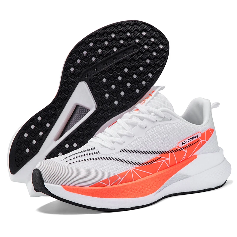 Herren-Laufschuhe mit Carbonplatte, Marathon-Sportschuhe, atmungsaktiv, leicht, bequeme Damen-Sportschuhe, ideal zum Gehen, für Reisen und Freizeitaktivitäten. – Detail 7