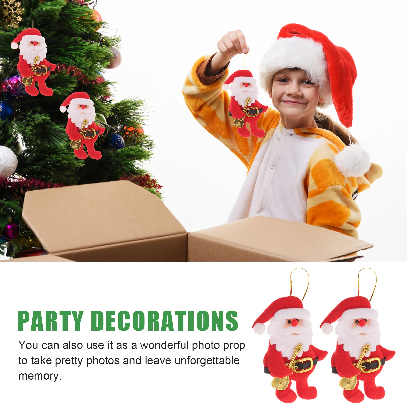 

5Pcs Santa Claus Christmas Ornaments Red Hanging Pendants Christmas Tree Decorations Xmas Decor Santa Claus Pendants