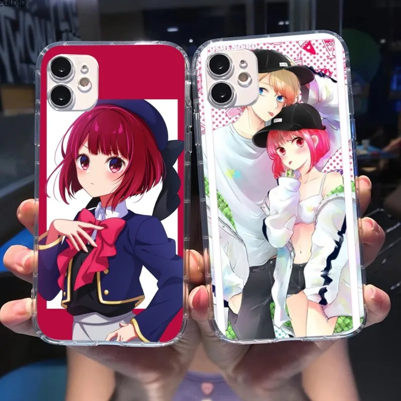 Oshinoko Arima Kana Anime Phone Case for iPhone 14 13 12 11 XS X 8 7 6 Plus Mini Pro Max SE 2022 Clear Phone Cover Funda