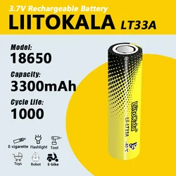 1-40pcs LiitoKala Lii-LT33A 18650 3300mAh 18650 Battery 3.3A Power 1C Discharge Ternary Lithium Batteries DIY Electric Bicycle