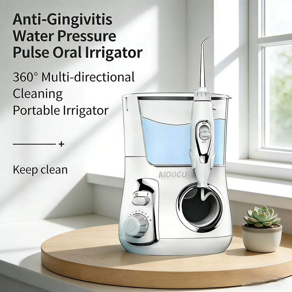 

Electric Professional Oral Irrigator 10 Modes 800ML Water Tank Dental Flosser for Home & Personal Care 5 Nozzles