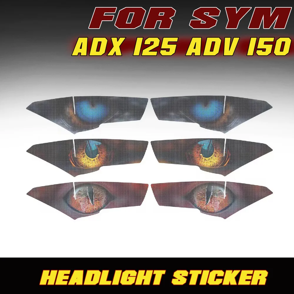 For SYM ADX 125 ADV 150 Headlight Decor Sticker Personalized Decal Anti-Scratch Protective Film