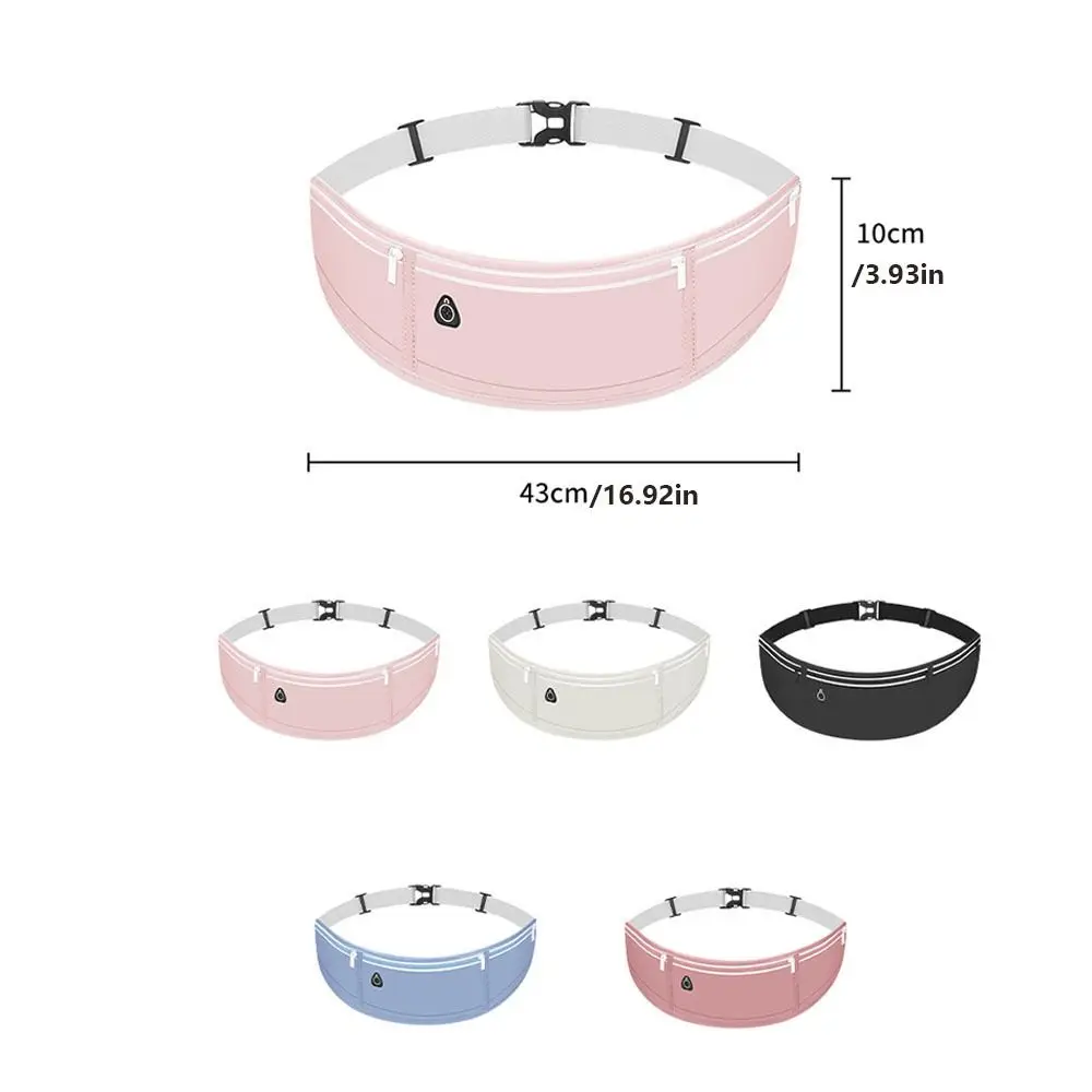 متعددة الوظائف مقاوم للماء تشغيل الخصر حقيبة تنفس خفيفة الوزن الرياضة حقيبة بحزام عاكس قطاع غير مرئية الخصر حزمة الرجال